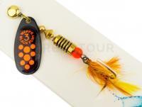 Cuiller Tournante Mepps Black Fury Mouche #3 - Black/Red Dots