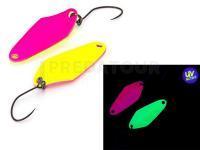 Cuillère ondulante truite Nories Masukuroto Rooney 1.8g - #002 (Fluo-Yellow / Pink)