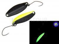 Cuillère ondulante truite Nories Masukuroto 2.0g - #022 (Fluo-Yellow / Black)