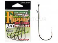 Hameçons Decoy Flippin Straight Worm144 NS BLACK - #4/0