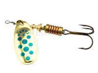 Cuiller Tournante Mepps Comet Decorees #3 6.5g - Gold/Blue Dots