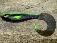 Leurre souple Great Fish Rocky Twister Slim 15cm - black alien