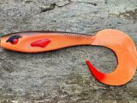 Leurre souple Great Fish Rocky Twister Slim 15cm - toxic pumpkin