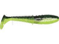 Leurre souple Dragon Invader Pro  8.5cm - Chartreuse/Black - silver glitter