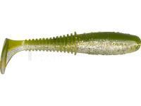 Leurre souple Dragon Invader Pro  8.5cm - Clear/Olive - gold/silver glitter
