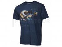 Savage Gear Cannibal T-Shirt Blue Melange - M