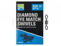 Emerillons Preston Diamond Eye Match Swivels - Size 10 | 20 per pack