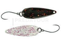 Cuillère ondulante truite Molix Lover Area Spoon 1.8 g (1/16 oz) - 339 Black Red Flk / White Splatter