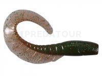 Leurre souple Dragon Maggot 5cm Motor Oil - green glitter
