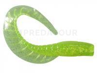 Leurre souple Dragon Maggot 6,5cm Chartreuse - silver glitter