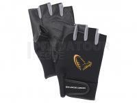 Gants demi-doigt Savage Gear Neoprene Half Finger Glove Black - M