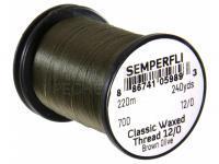 Semperfli Classic Waxed Thread 12/0 240 Yards - Brown Olive