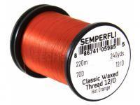 Semperfli Classic Waxed Thread 12/0 240 Yards - Hot Orange