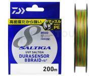 Tresse Daiwa UVF Saltiga Dura Sensor X8 + Si2 Multicolor 200m #0.6