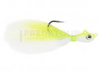 Leurre Mustad Big Eye Bucktail Jig 7g  1/4oz - Chartreuse-White