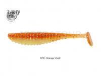 Leurre Souple Reins S-Cape Shad 3.5 inch - B76 Chika Orange / Glow Chart Silver