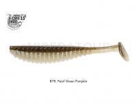 Leurre Souple Reins S-Cape Shad 3.5 inch - B78 Green Pumpkin / Pearl White