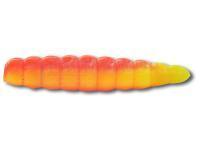 Quantum Leurres Souples Magic Trout B-Maggot 25mm - Garlic | Orange-yellow