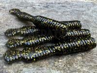 Leurres souples Great Fish GF2 Leech 60mm 1.8g - no scent - black & gold