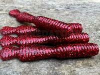 Leurres souples Great Fish GF2 Leech 60mm 1.8g - no scent - glitter red