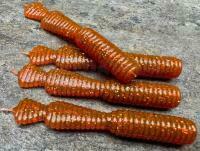 Leurres souples Great Fish GF2 Leech 60mm 1.8g - no scent - motor oil red