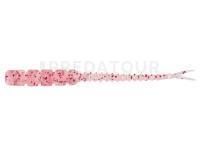 Leurres Mustad AJI Worm Bachi-Bachi 2" 5cm - Clear Red Glitter