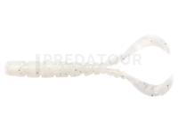 Leurres Mustad AJI Worm Chiki-Chiki 1.7" 4.3cm - White Glow Glitter