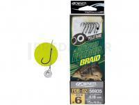 Leaders Owner Method Feeder Braid with Pellet Band FDB-02 10cm #6 0.18mm 15lb 6.8kg 6pcs