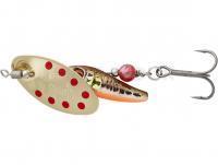 Leurre Savage Gear Sticklebait Spinner #1 4.5g - Minnow Gold Red