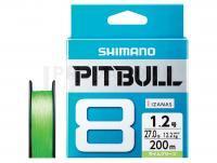 Tresse carnassier Shimano Pitbull PE 8 Lime Green 150m #1.2