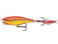 Leurre Rapala Skitter Pop 7cm - Steel Gold Fluorescent Red