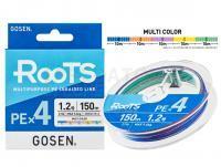 Gosen RooTS PE X4 Multipurpose Braided Line Multicolor 150m #0.8