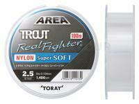 Monofilament Toray Area Trout Real Fighter Nylon Super Soft 100m - 0.128mm 3.5lb