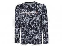 Savage Gear Night UV Long Sleeve T-Shirt Black Waterprint - XXL