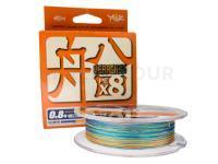 Tresse YGK Veragass PE X8 Multicolor 150m #0.8 | 0.153mm | 16lb
