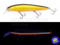 Leurre Dur Nories Laydown Minnow MID 110 - 112mm 18g BR-175M Mat Trad Black Gold