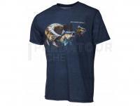 Savage Gear Cannibal T-Shirt Blue Melange - XXL