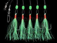 Dega Glitter Mackerel-Rig 5 hooks - yellow/green