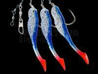 Dega Soft Bait Fish-Rig 3 arms - blue/glitter