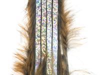 Hareline Bling Rabbit Strips - Hare's Ear with Holo Silver Accent