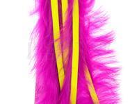 Hareline Bling Rabbit Strips - Hot Pink with Fl Yellow Accent