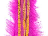 Hareline Bling Rabbit Strips - Hot Pink with Holo Gold Accent